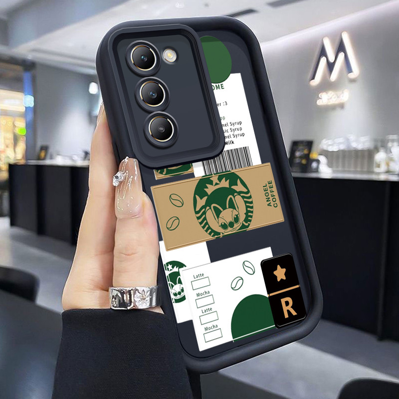 Casing Hp Untuk VIVO Y100 5G Z1 Pro Z5x Case HP casing Softcase ponsel Starbucks yang menarik siliko