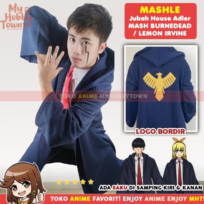Jual Jubah Cosplay Anime Mashle Jaket Hoodie House Adler Mash Lemon
