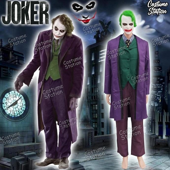 Kostum Joker / Costume Supervillain Batman DC Clown Badut dewasa