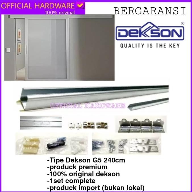 Rel Sliding Dekson G5 240Cm Rel Gantung 2.4M Rel Pintu Geser Dekson D5