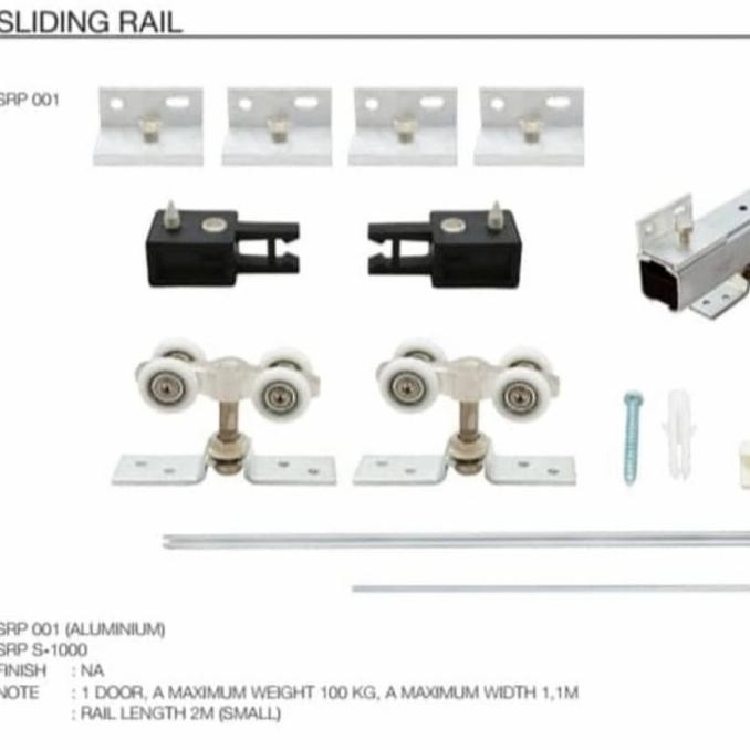 Sliding Rail Rel Pintu Geser Paloma Srp 001 2 Meter Rel Pintu Sliding