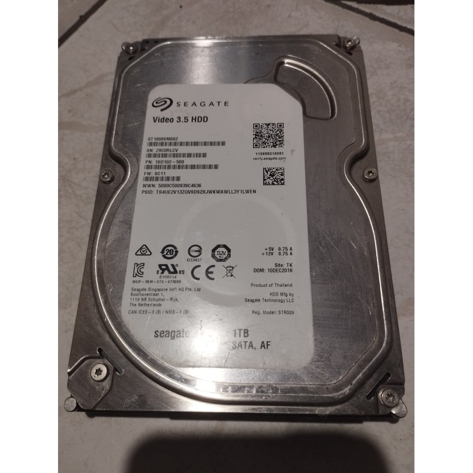Hardisk PC, Seagate, 1 TB, 3.5" (-rusak)