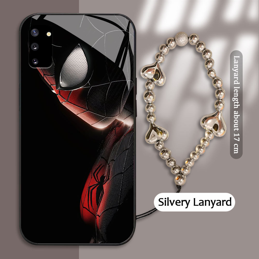 For Samsung Galaxy NOTE 9 10 Plus Pro Casing Skin Handphone  Marvel Spider-Man Glass kesing Phone Ca