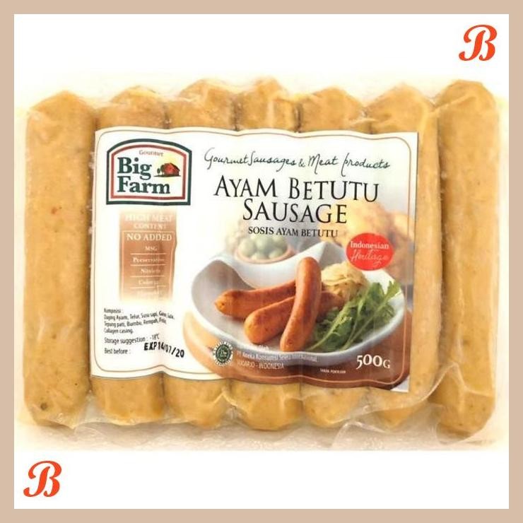 

| NN | BIG FARM AYAM BETUTU SAUSAGE SOSIS NO MSG 7PCS 500G