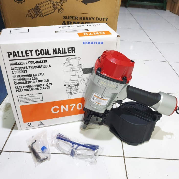 Mesin Paku Tembak Palet Pallet Coil Nailer MAXIIM CN70