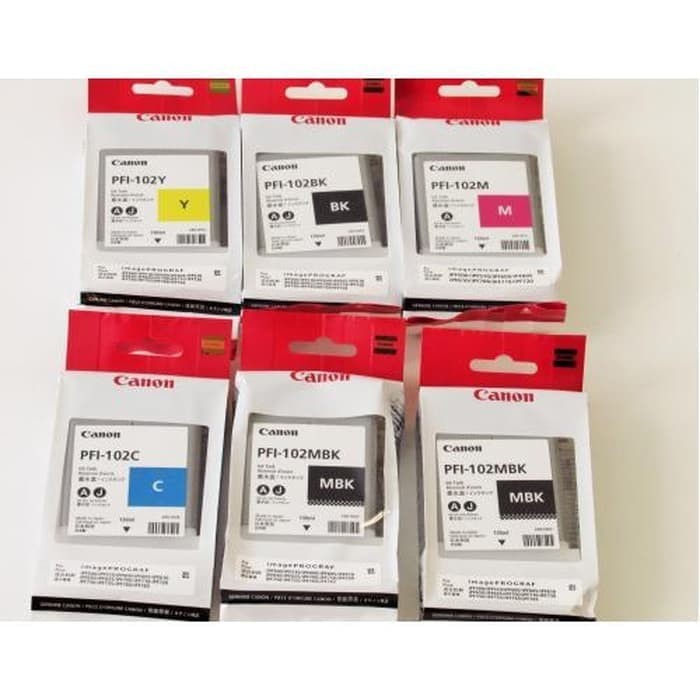 

Paket Tinta Canon 102 PFI - SERIES MBK Black & Colour Original
