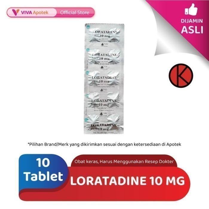 Loratadine 10 mg / Gatal / Alergi (10 Tablet)