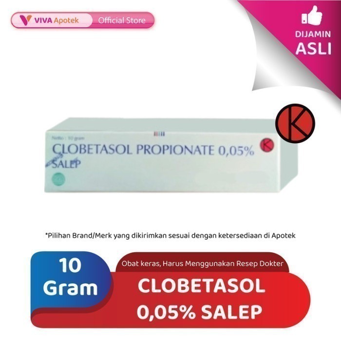 Clobetasol 0,05% Salep / Radang Kulit / Psoriasis / Eksim (10 Garam)