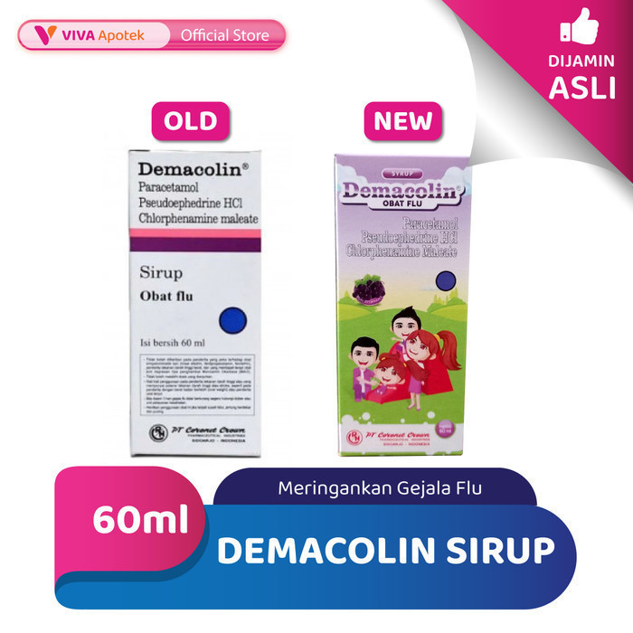 Demacolin Sirup untuk Meringankan Gejala Flu (60 ml)