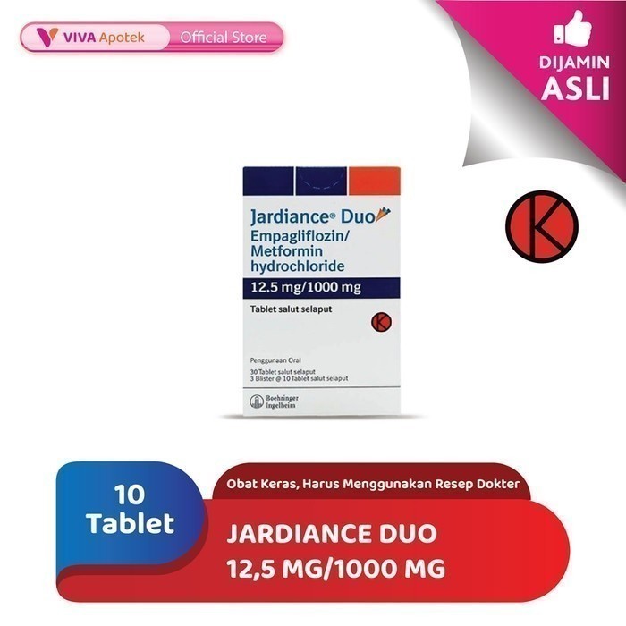 Jardiance Duo 12,5 mg/1000 mg / Diabetes Melitus (10 Tablet)