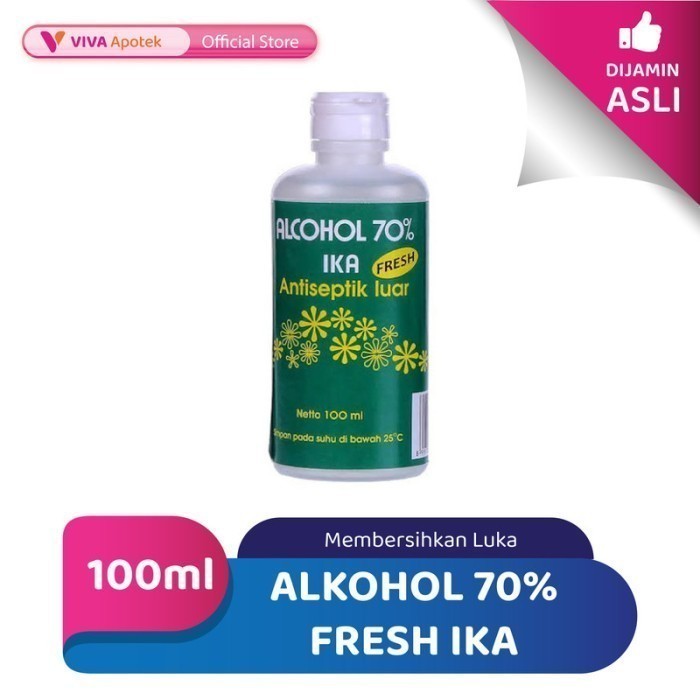 Alkohol 70% Fresh Ika untuk Membersihkan Luka (100 ml)