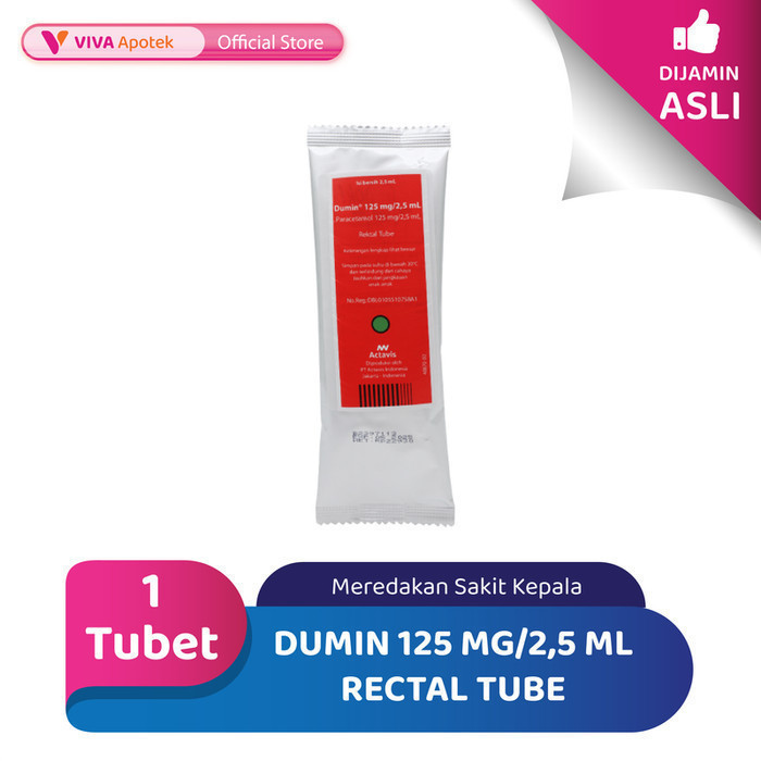 Dumin 125 mg/2,5 ml Rectal Tube Menurunkan Demam (1 Tube)