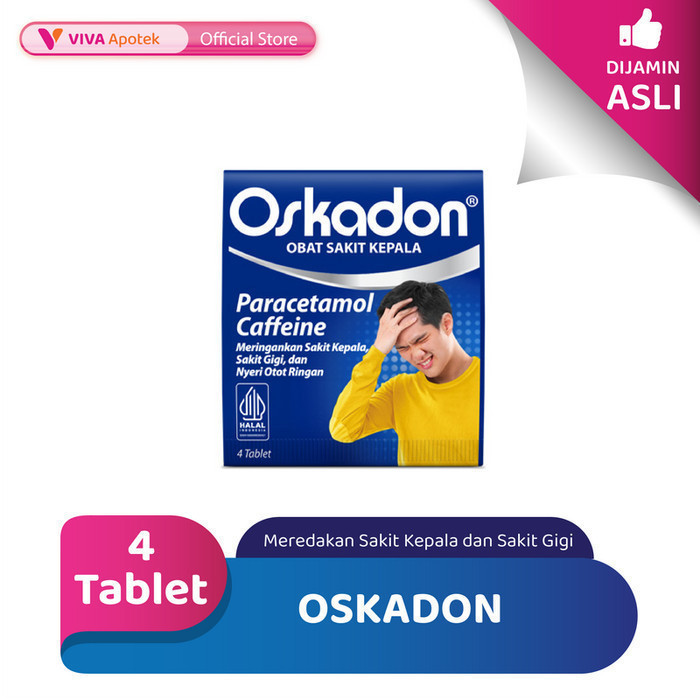 Oskadon untuk Meredakan Sakit Kepala dan Sakit Gigi (4 Tablet)