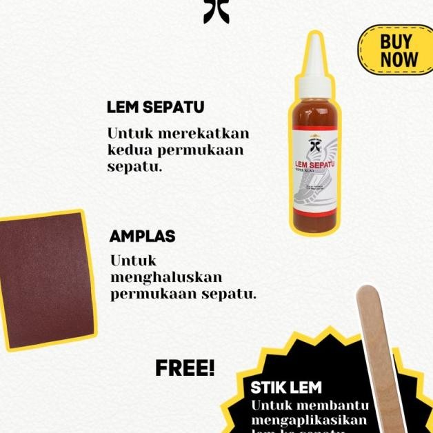 

Paket Lem Sepatu Tahan Lama Anti Air Free Amplas Stik Lem