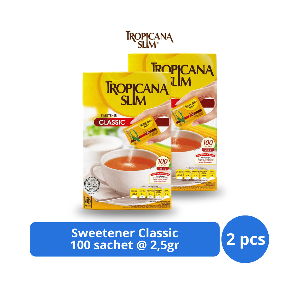 

Tropicana Slim Sweetener Classic 100s @ 2,5gr x 2 pcs