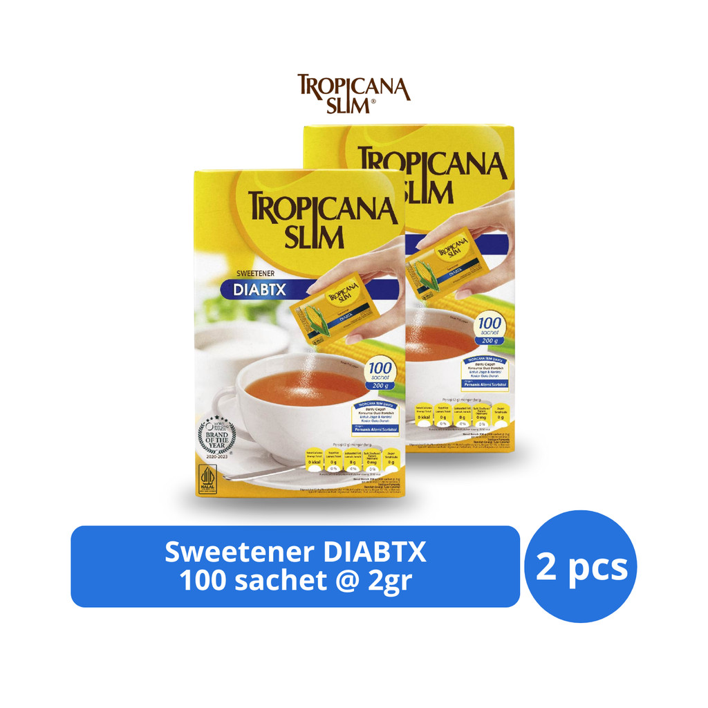 

Tropicana Slim Sweetener DIABTX 100s @ 2gr x 2 pcs