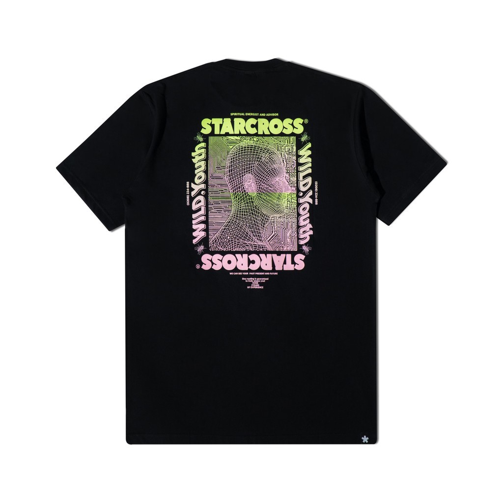 STARCROSS Kaos Pria - BLUE PRINT - Black Baju Kaos