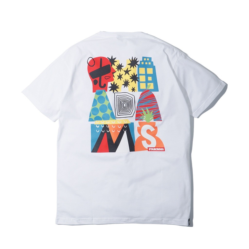 STARCROSS COLLABS Kaos Pria - THE ADAMS LOGO WHITE - White Baju Kaos
