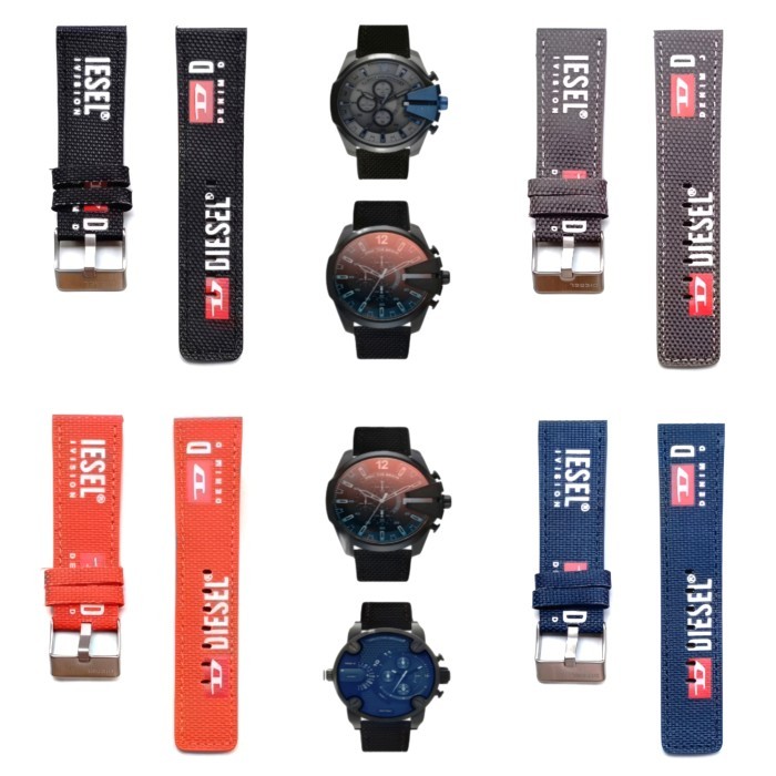 Jual Tali Jam Tangan 26 Mm Strap Kanvas Diesel Only The Brave 7011.26