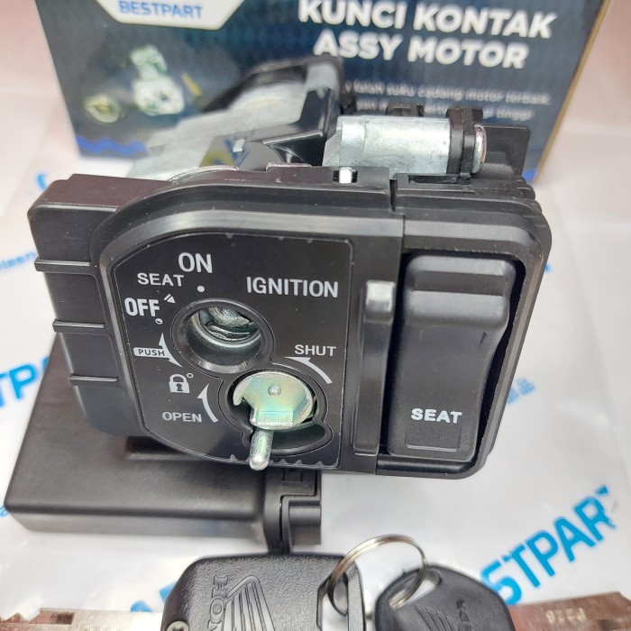 Kunci Kontak Assy Set + Remot +Modul Scoopy Esp 2015-2016 (Logo Honda) Best Quality