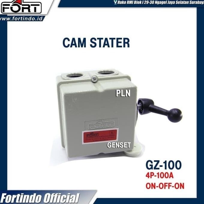 Cam Starter / Ohm Saklar / Cos / Genset / Handle 4P 100A Gz Fort