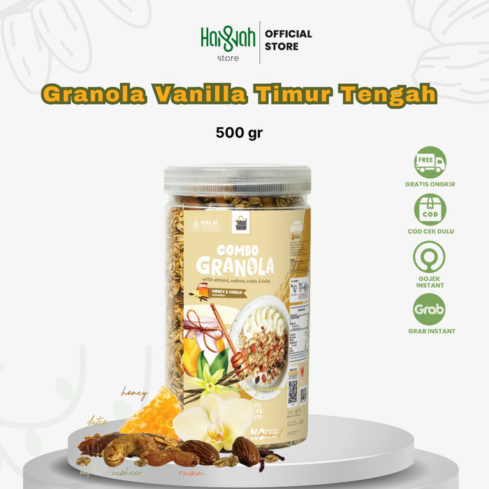

Granola Vanilla 500Gr Timur Tengah Makanan Sereal Sehat