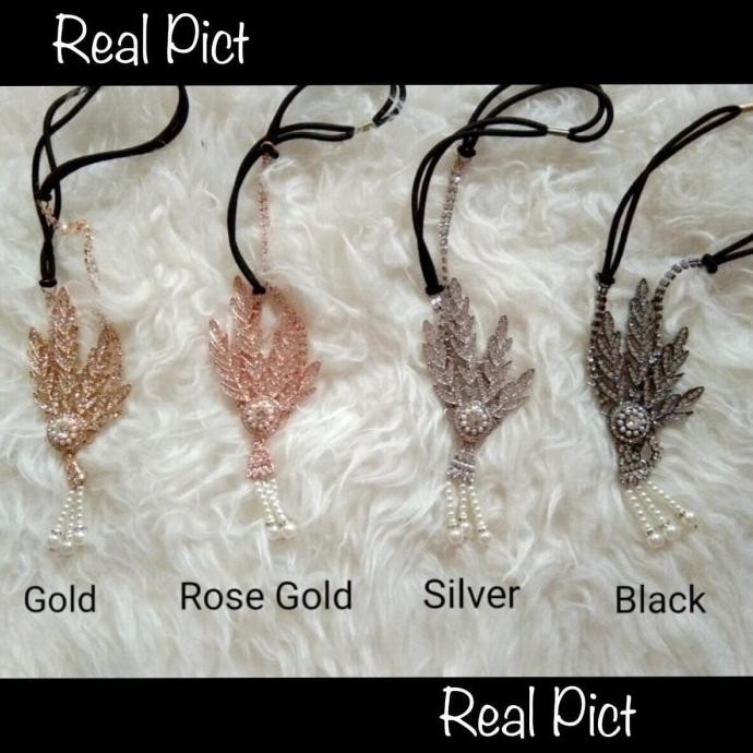 Headpiece headband Great Gatsby aksesoris rambut pesta simple GLM