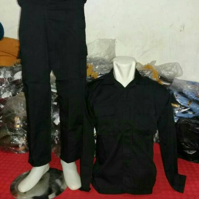 Jual Promo Seragam Pdl Hitam Brimob Security Satpam Baju Pdl