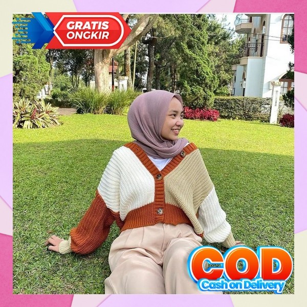 Cardigan Rajut Wanita Korea Kardigen Jaket Musim Dingin Gardigen Pakaian Atasan Wnta Cardigab Import