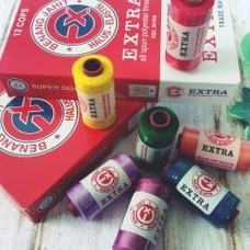 Benang Jahit Extra 12 Pcs Warna Campur Colorful Polyester Thread