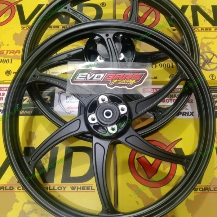 Velg VND Six Star Satria 2tak Lumba Hiu Double Disc Black