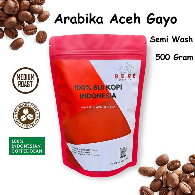 

Kopi Arabika Aceh Gayo 500 GRAM Bubuk / Biji Giling Coffee Bean Coffe
