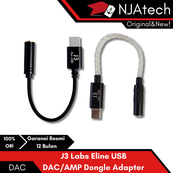 J3 Labs Eline USB Audio Dongle CX31993 32 Bit 384 Khz Ultra Low Noise DAC / AMP