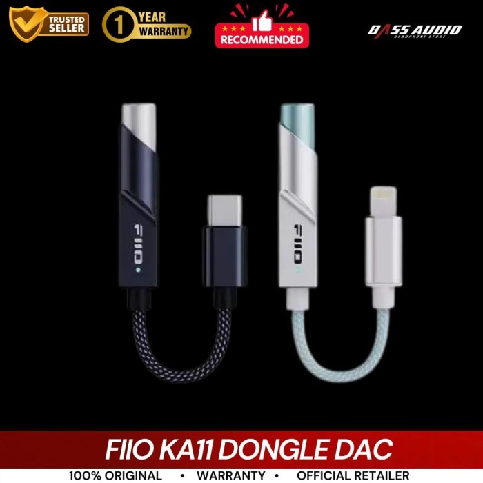 FiiO KA11 / KA-11 / KA 11 Portable DAC & Headphone Amp in adapter