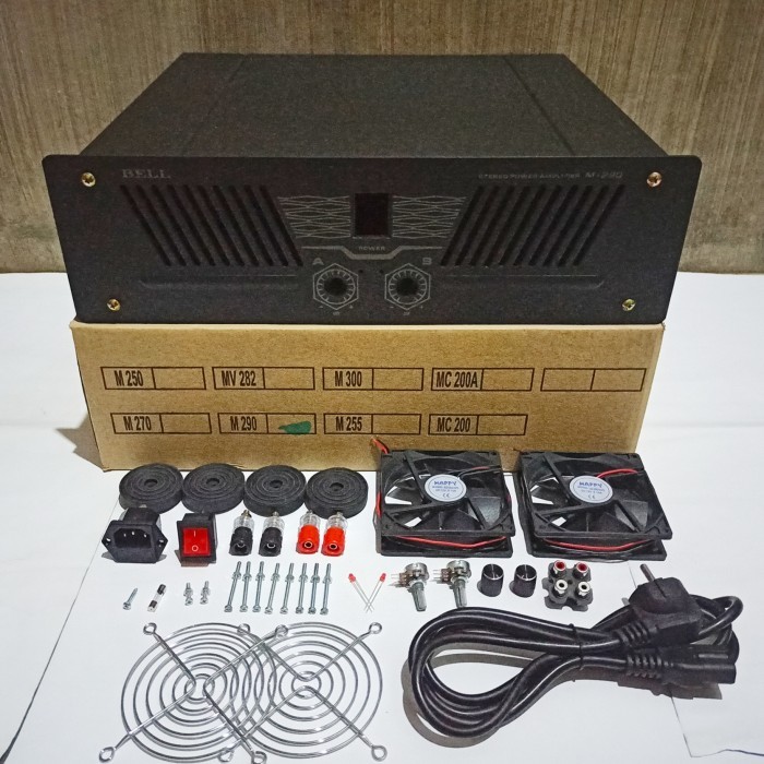 Box Power Amplifier BELL M290 Full Accesories Siap Rakit