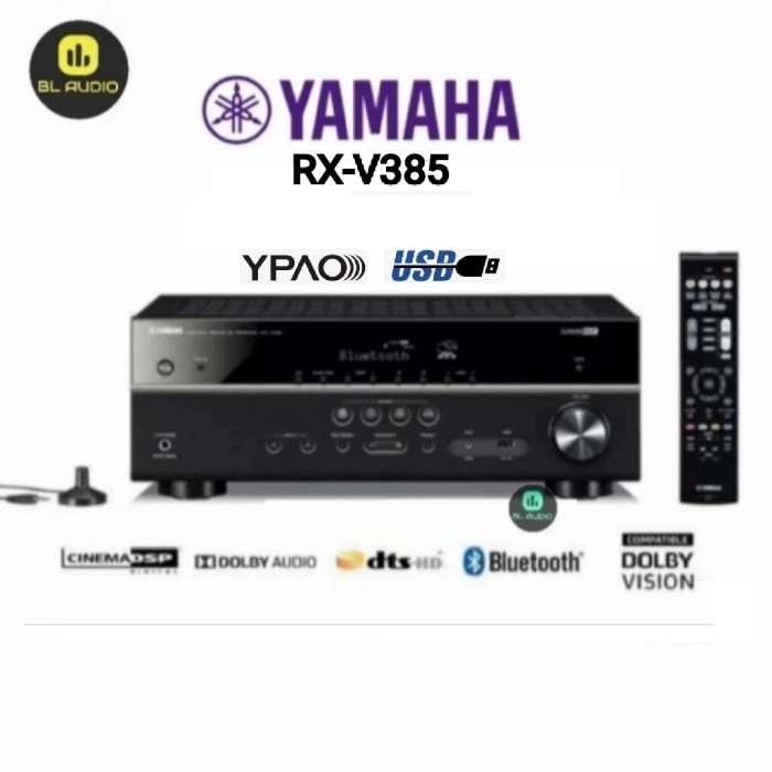Yamaha RXV385 RX-V385 RXV 385 AV Receiver 5.1 Home Theatre