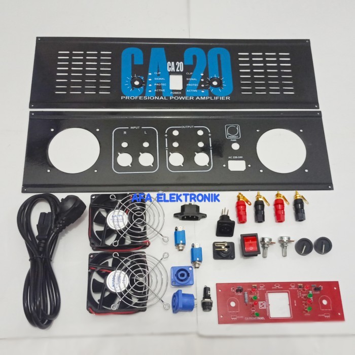 Paket Plat Panel Depan Belakang CA20 Power Amplifier Full Accessories