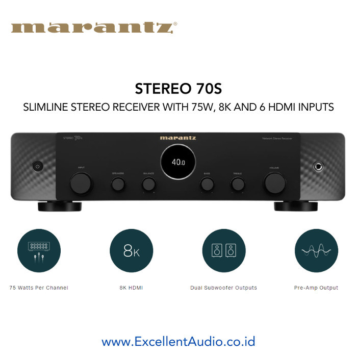Receiver Marantz STEREO 70S 70-S 70 S Slimline Stereo Receiver 75W