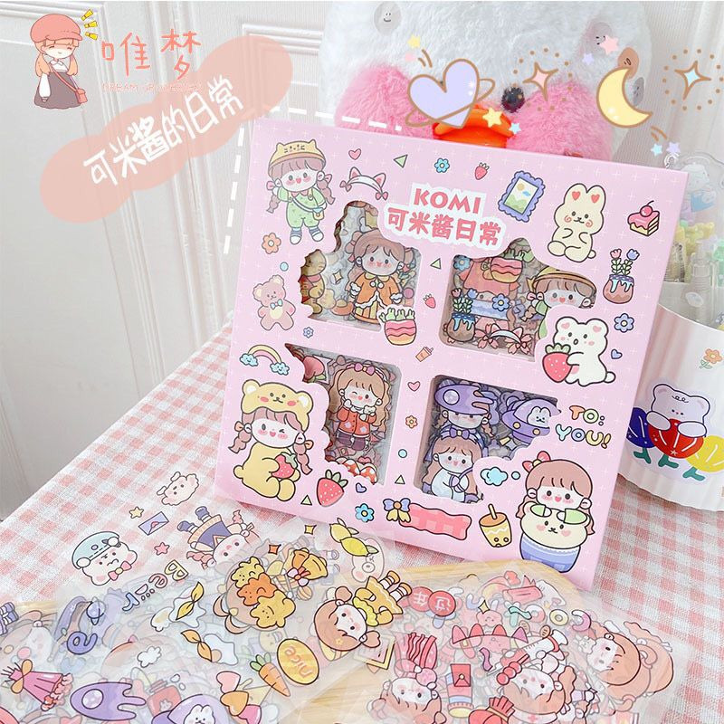 

MURAH STIKER KOMI BARU 100 LEMBAR PVC ANTI AIR WATERPROOF STICKER JOURNAL AESHTETIC PREMIUM