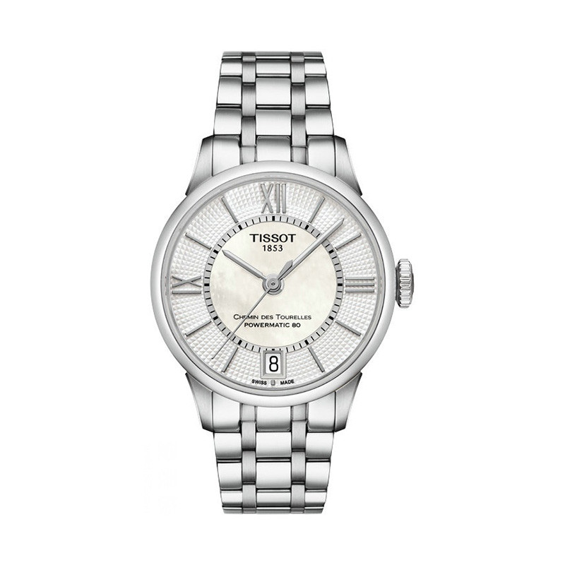 Jam Tangan Wanita Tissot Chemin Des Tourelles Powermatic 80 Lady T-Classic T099.207.11.118.00 MOP Di
