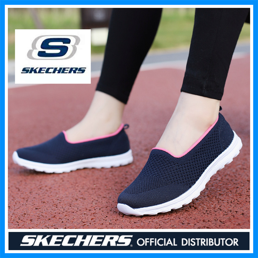 GO WOLK 4 wanita Sepatu Kets Kasual Slip on Sepatu Lari Jalan Kaki 5 wanita Olahraga *Skechers_sepat