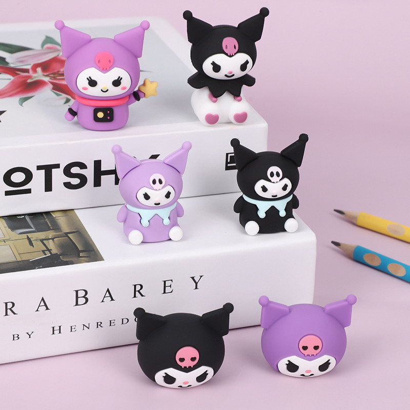

COD❤️ Rautan Pensil Karet Lunak Kartun Sanrio Rautan Pensil Pensil Manual Siswa Portabel Mini-yy