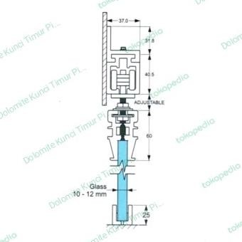 Roda Sliding Kaca Dekson Sgd Acc 8922-57 (Tanpa Rell)