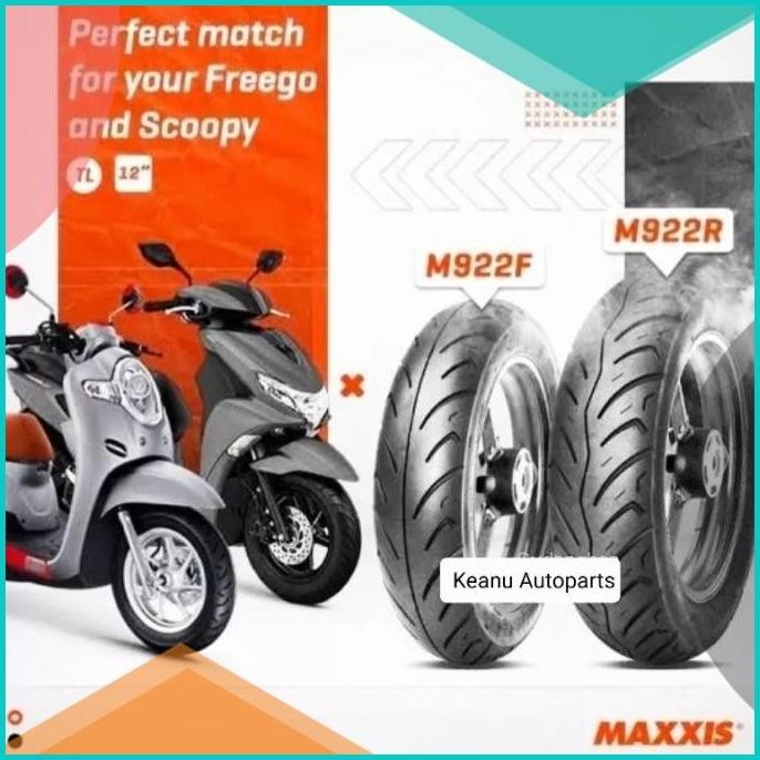 BAN MOTOR SCOOPY NEW SCOOPY DONAT YAMAHA FREEGO MAXXIS TUBELESS ORI 1