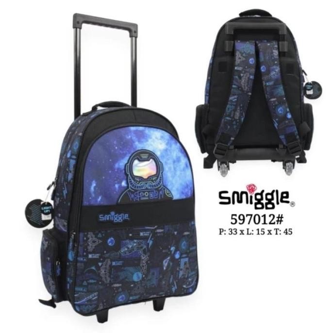 Smiggle Trolley Backpack Astronot/ Tas Koper Anak/ Kado/ Ori/ School B YN7