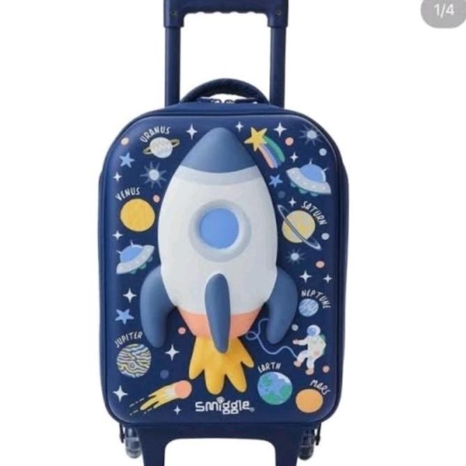 Smiggle Teeny Rocket Trolley/Tas Koper Anak/Kado/School Trolley Bag YN7