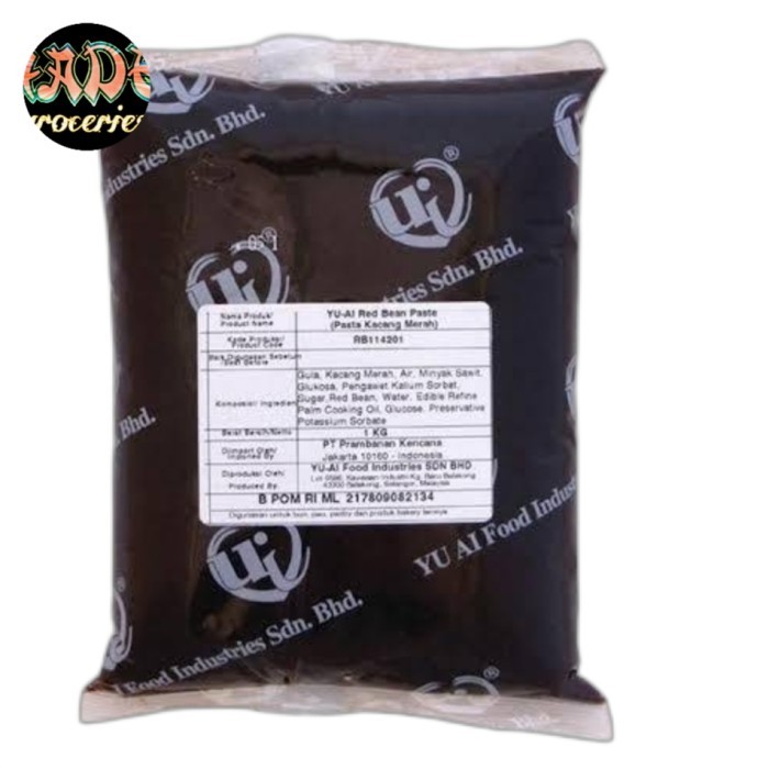 

Bya - Tausah Pasta Kacang Merah/Hijau Yu-Ai 1Kg Red Beans Paste Isian Bapao