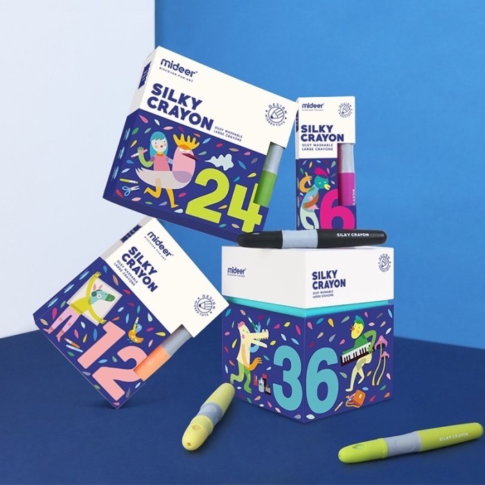 

Mideer silky crayon 12pcs / 24pcs mainan edukasi alat tulis menggambar