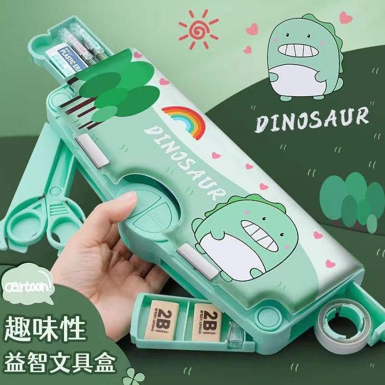 

Original Kotak Pensil Multifungsi Lengkap Peruncing Gunting Isolasi Penghapus Penggaris Berkualitas