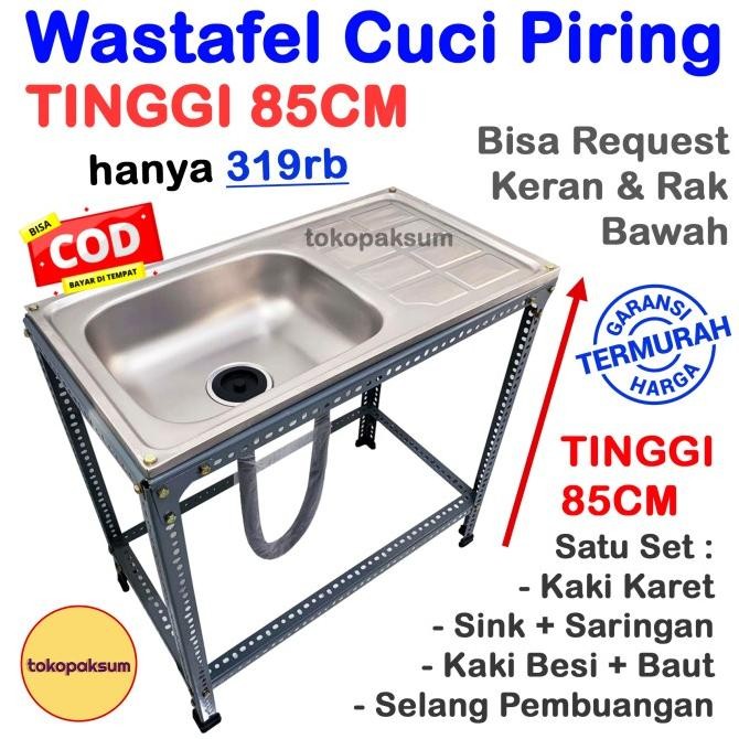 Wastafel Cuci Piring Portable Kitchen Sink Bak Cuci Piring Stainless CS